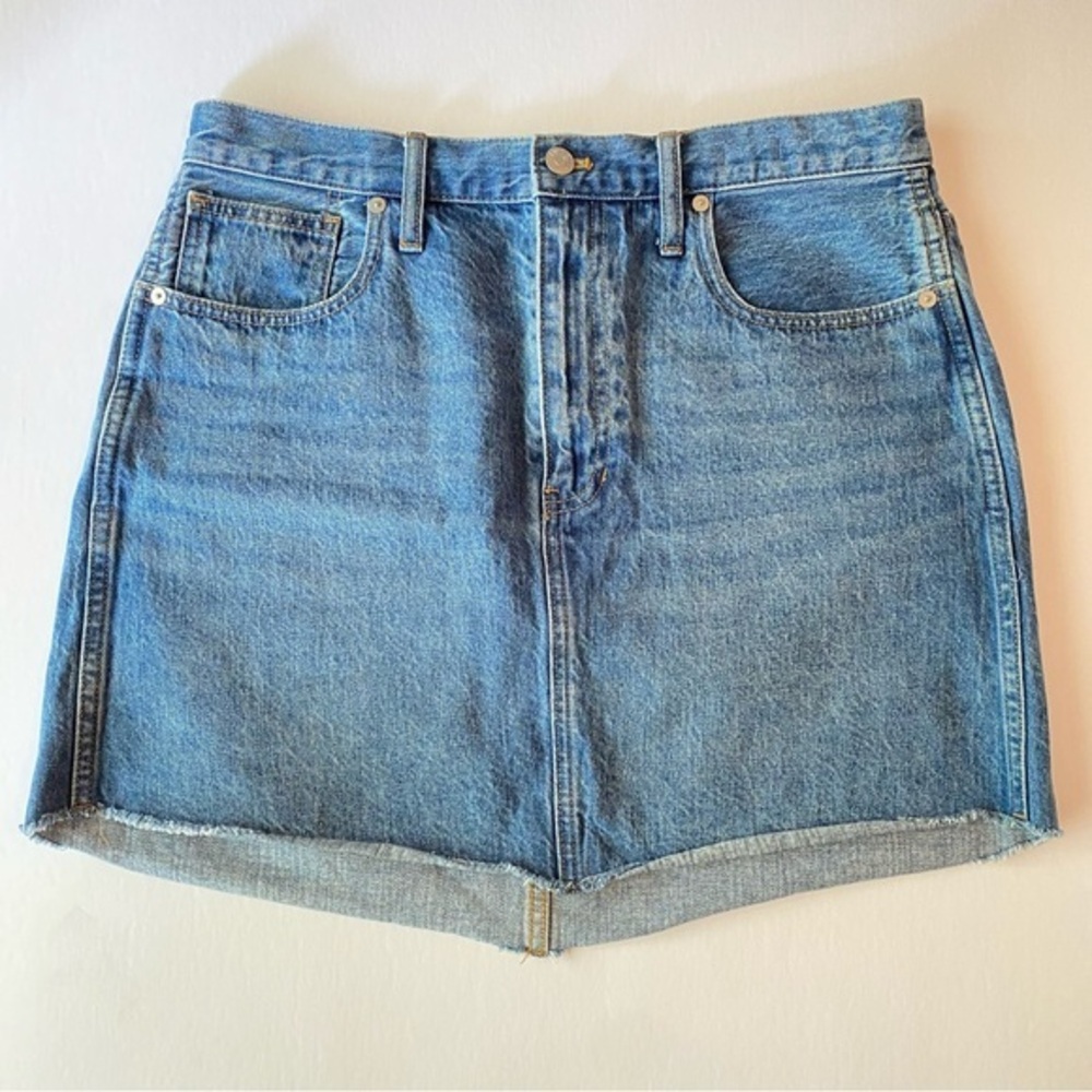 Madewell Women's Rigid Denim A-Line Denim Mini Skirt 30 Y2K Indie Sleaze Western